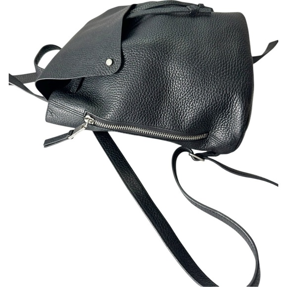 Treasure & Bond Luca Grainy Leather Black Leather Backpack - Picture 6 of 11
